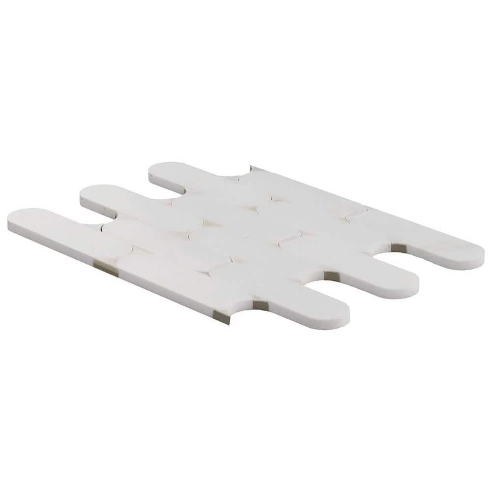 Nadine White Polished Marble Mosaic Wall Tile