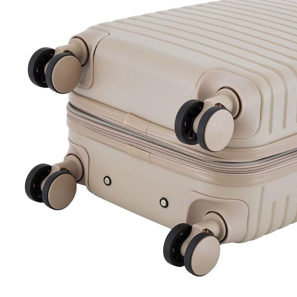 Kensie 20 in. Light Taupe Hardcase Expandable Carry-on Luggage KN
