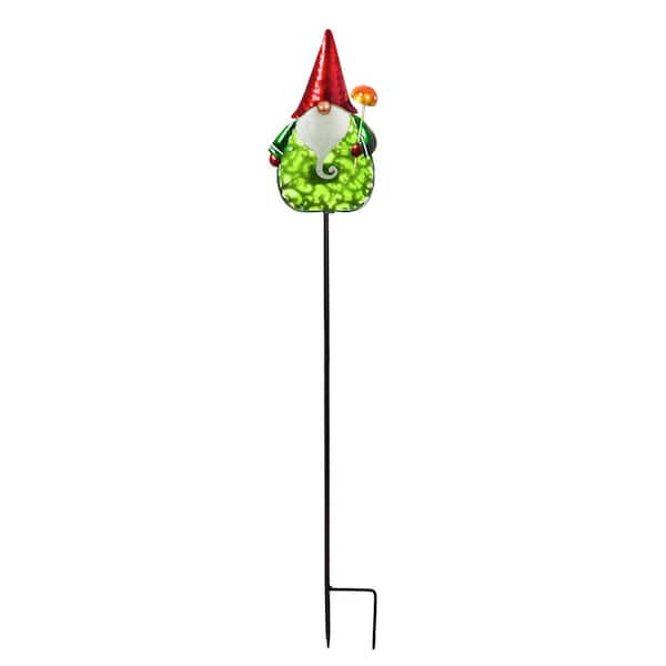 Evergreen Gnome 36 in. Secret Solar Garden Stake