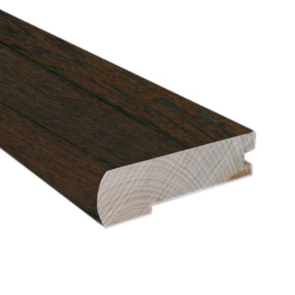 Unbranded Hickory Chestnut 0.81 in. Thick x 2.37 in. Wide x 78 in. Length Hardwood Flush-Mount Stair Nose Molding