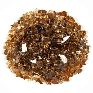 0.25 cu. ft. 0.5 in. 20 lbs. Quantum Copper Brown Fire Glass Pebbles