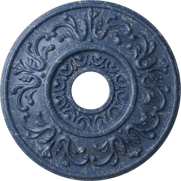 Ekena Millwork 1 in. x 18 in. x 18 in. Polyurethane Valletta Ceiling Medallion, Americana Crackle