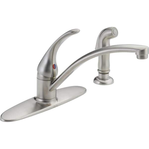 Single Handle Standard Kitchen Faucet, Bathtub Faucet With Sprayer Delta
