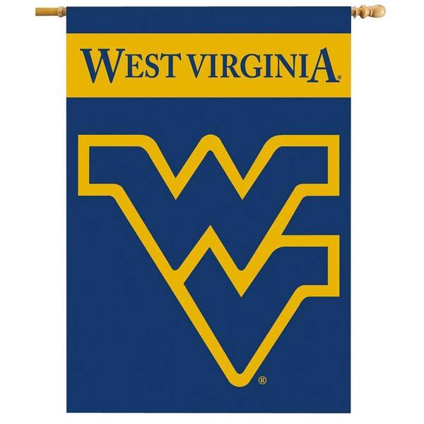 BSI Products NCAA 28 in. x 40 in. West Virginia 2-Sided Banner with Pole Sleeve
