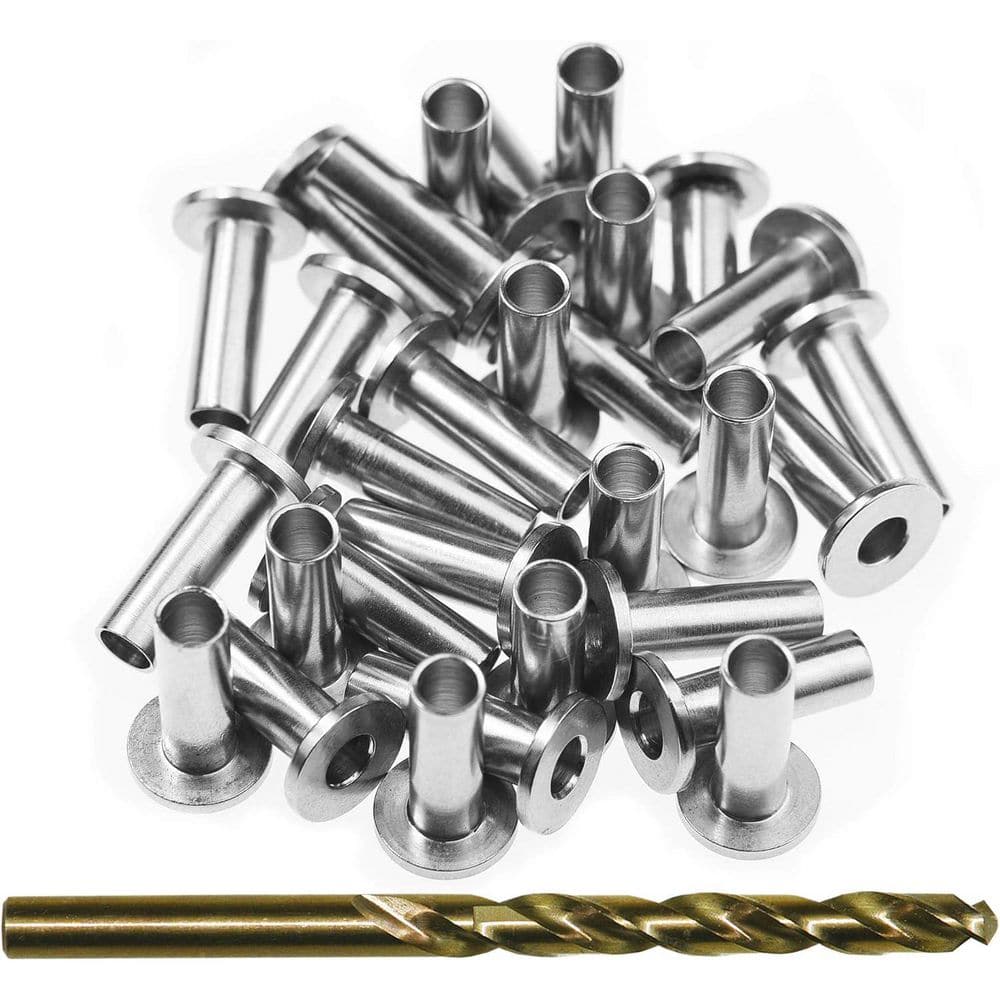 Stainless Steel Protector Sleeves for 1/8 Wire Rope Cable Railing Deck Wood Posts DIY Balustrade 30 Pack with Drill Bit price history on PriceWatchPro