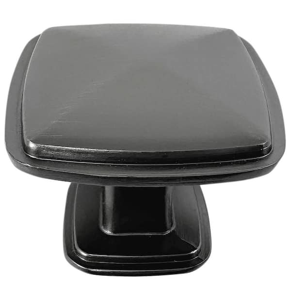 Katonah 1 in. Matte Grey Square Cabinet Knob