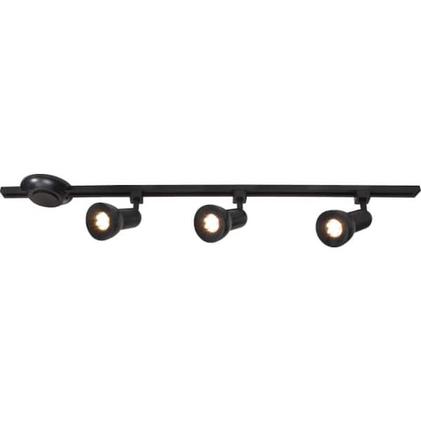そらる 3/3 Hampton Bay 4 ft. 3-Light Black Integrated LED Linear Track