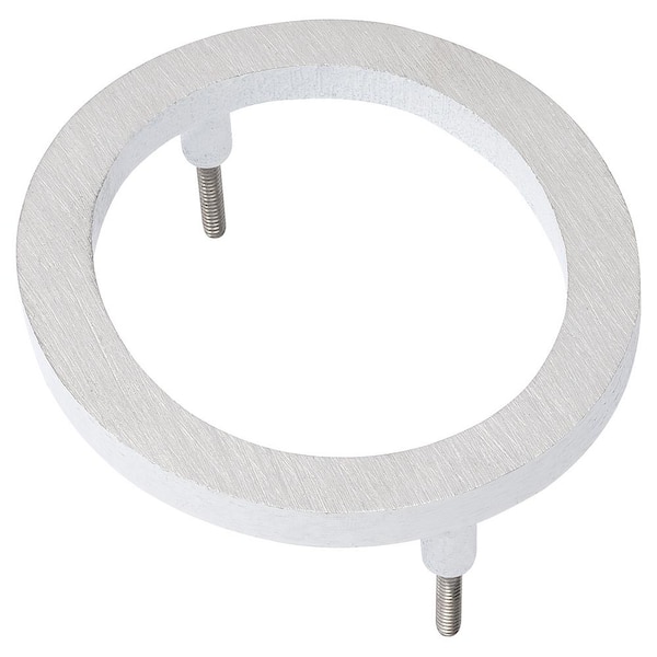 Montague Metal Products 4 in. Satin Nickel/White 2-Tone Aluminum Floating or Flat Modern House Number 0