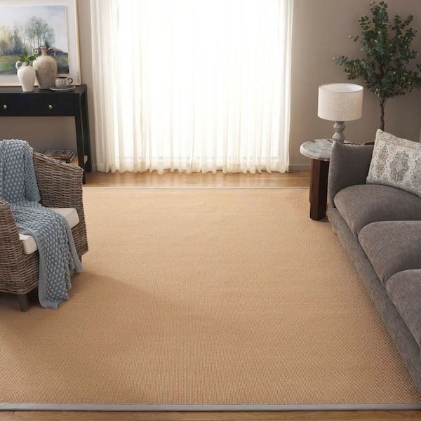 Napa Faux Sisal 9 ft. x 12 ft. Maize/Beige Solid Color Area Rug