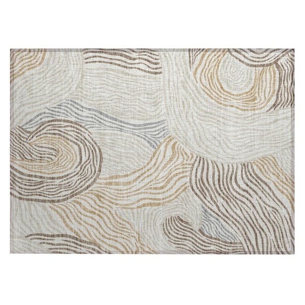 Chantille Machine Washable Indoor/Outdoor Abstract ACN2603 Ivory 2 ft. x 3 ft. Accent Rug