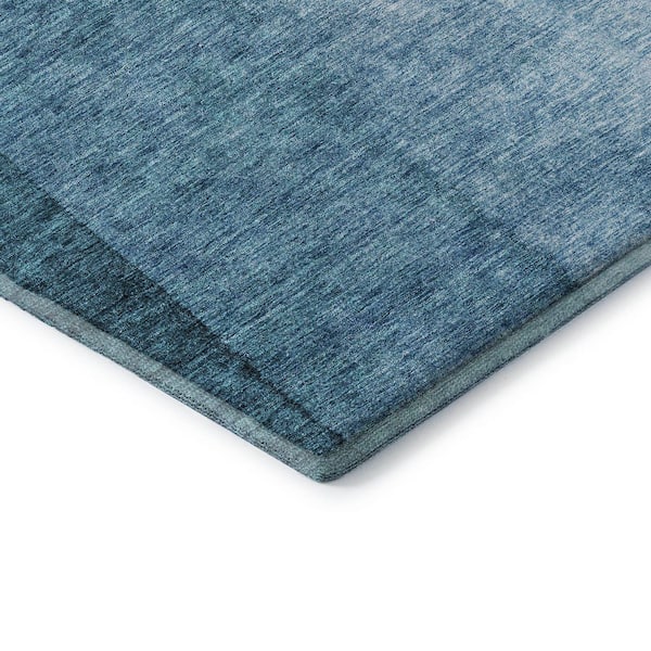 Mayfield Premium Machine Washable Indoor/Outdoor Geometric AMF625 Blue 8 ft. x 10 ft. Area Rug