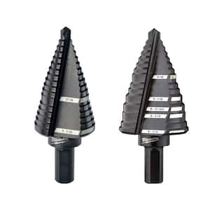 7/8 in. and 1-1/8 in. #9 Step Black Oxide Drill Bit With 7/8 in. to 1-3/8 in. #12 Step Drill Bit (2-Piece)