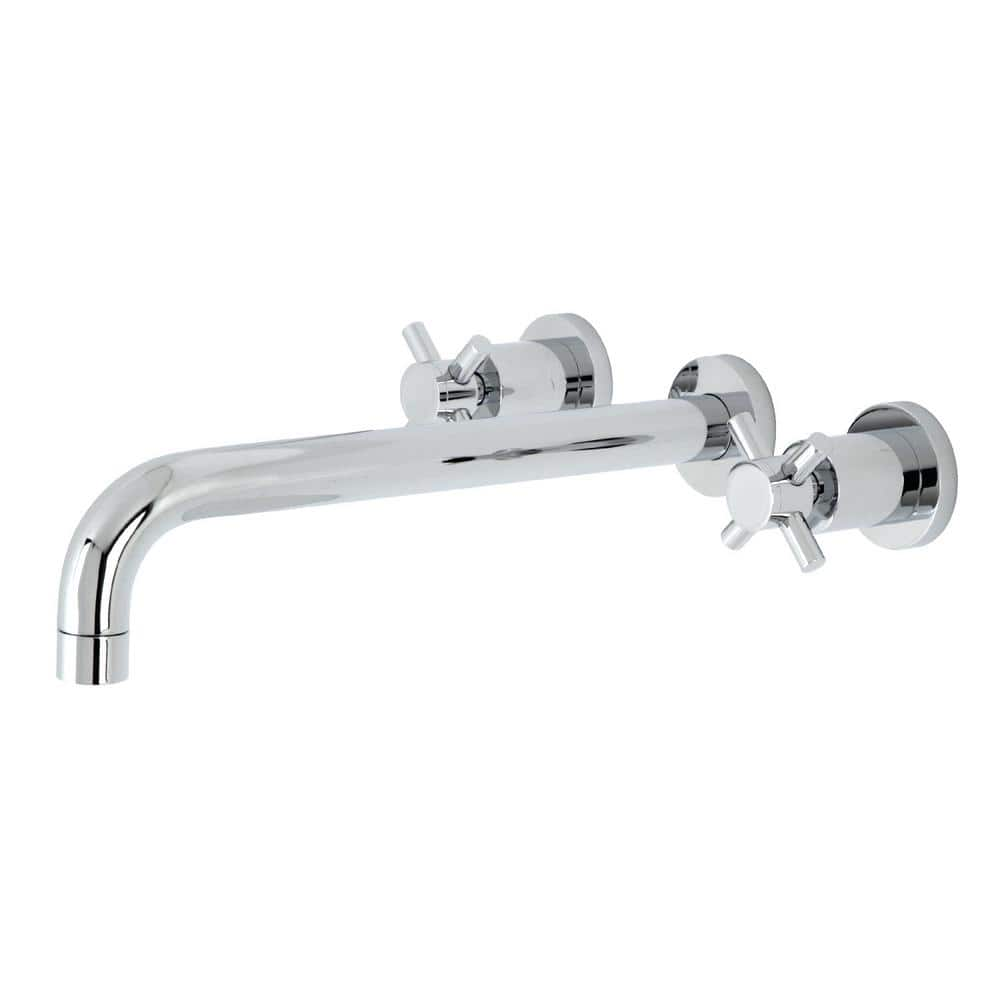 Kingston Brass Concord 2-Handle Wall Mount Tub Faucet in Polished ...