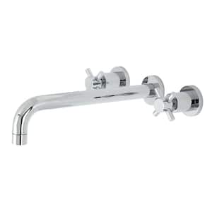 Concord 2-Handle Wall Mount Tub Faucet in Polished Chrome (Valve Included)