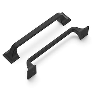 Forge Collection 5-1/16 in. (128 mm) Black Iron Finish Cabinet Door and Drawer Pull (10-Pack)