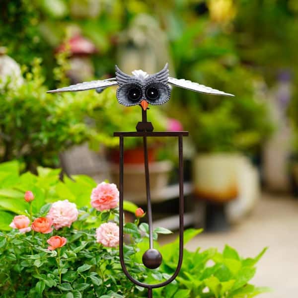 Watnature 29. 5in. Metal Owl Rocker for Outdoor-Rocking Bird