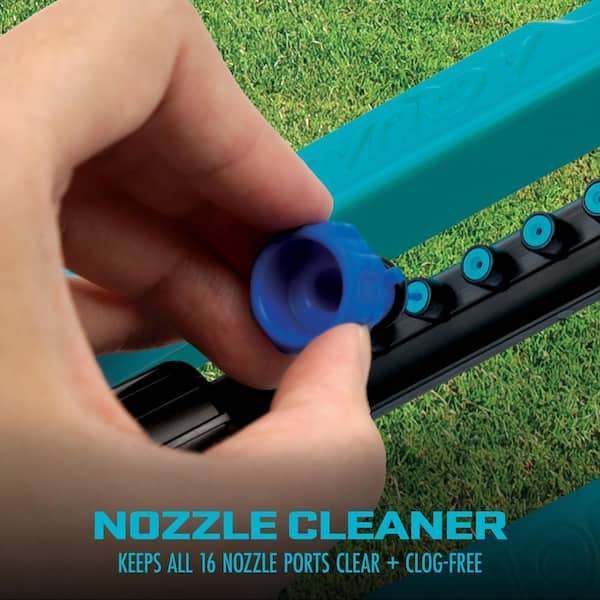 AQUA JOE Indestructible Metal Base Oscillating Sprinkler with