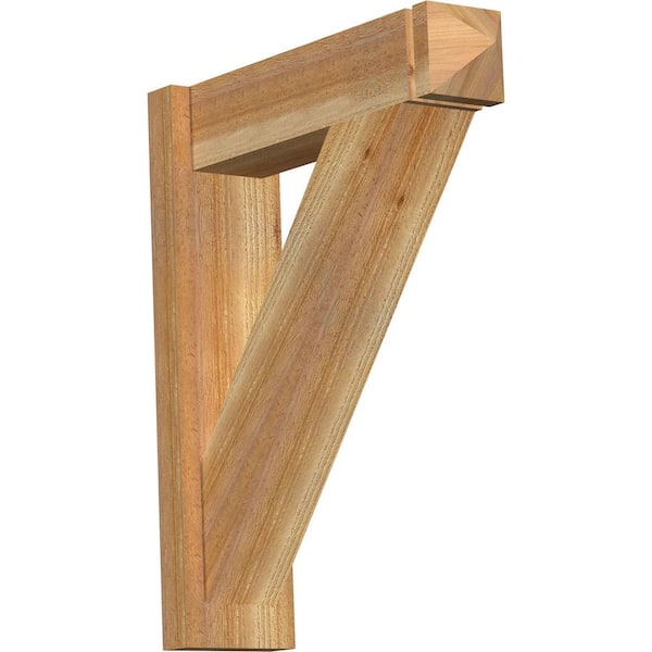 Ekena Millwork 6 in. x 26 in. x 22 in. Western Red Cedar Traditional Arts and Crafts Rough Sawn Outlooker