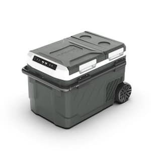 42 Qt. Portable Fridge Car Refrigerator Dual Zone Electric Cooler 12-Volt Compressor Freezer with Handle and Wheels