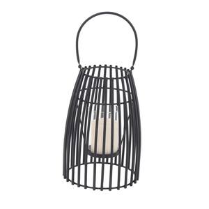 Litton Lane Black Metal Modern Candle Lantern 86964 - The Home Depot