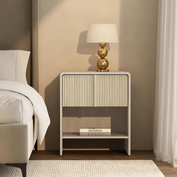 Manhattan Comfort Novara Whitewashed Oak 1-Drawer 22 in. W