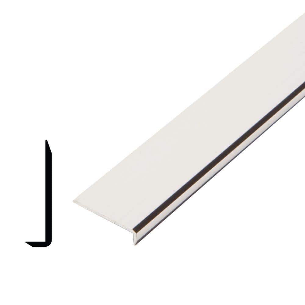 generøsitet Smitsom sygdom resident Alexandria Moulding AT 016 1/4 in. D x 1 in. W x 96 in. L Metal Mira Lustre  Plain Edge Moulding AT016-AM096C03 - The Home Depot