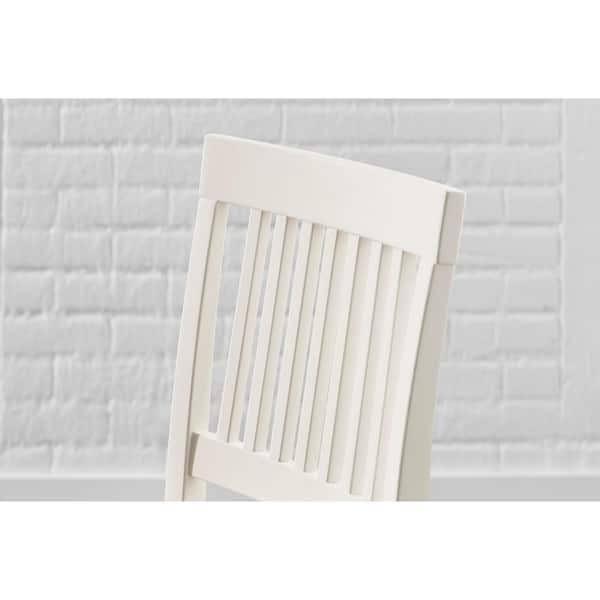24 in. Scottsbury Ivory/Honey Wood Counter Stools with Slat Back and Honey Seat (Set of 2)