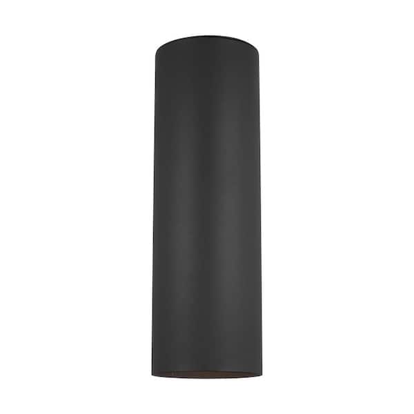 Outdoor Cylinders 2-Light Black Outdoor Wall Lantern