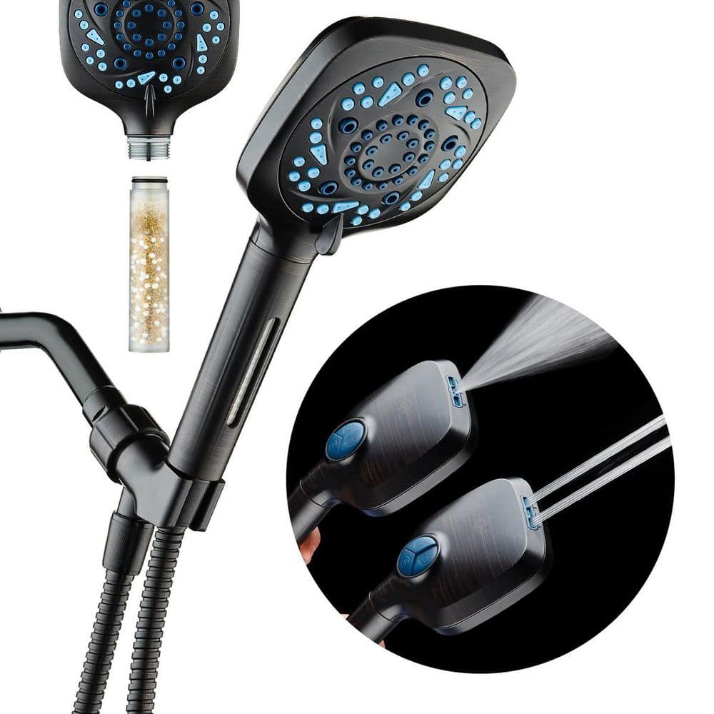 10-Spray Wall Mount Square Handheld Shower Head with filtration 2.5 GPM in Oil Rubbed Bronze price history on PriceWatchPro