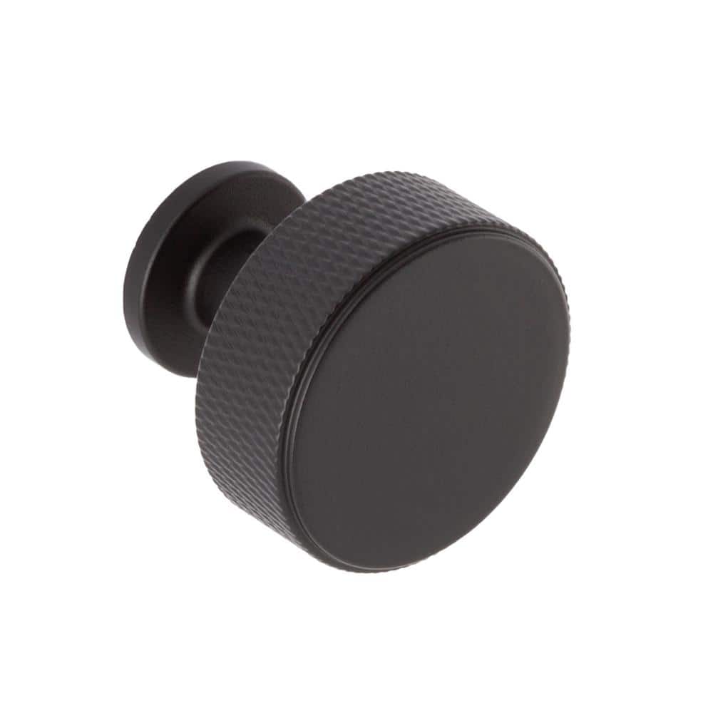 Kent Matte Black Round Knurled Cabinet Knob Multipack