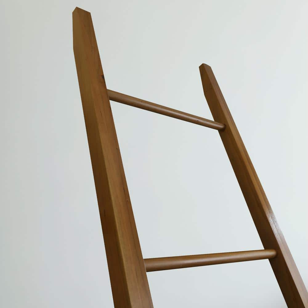 Solid American Cherry 5-Step Decorative Ladder for Towels and Magazines