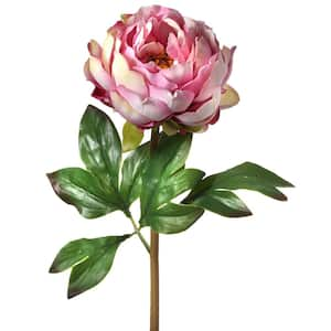 22 in. Pink Artificial Peony Flower