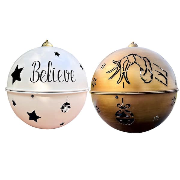 Unbranded 19.69 in. Large Metal Jingle Bell Christmas Ornament (Set of 2)