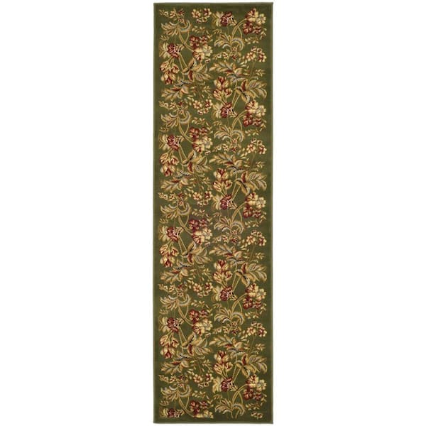 SAFAVIEH Lyndhurst Sage 2 ft. x 14 ft. Border Runner Rug