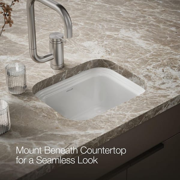 KOHLER Northland White Cast Iron 15 in. Undermount Bar Sink K-6589