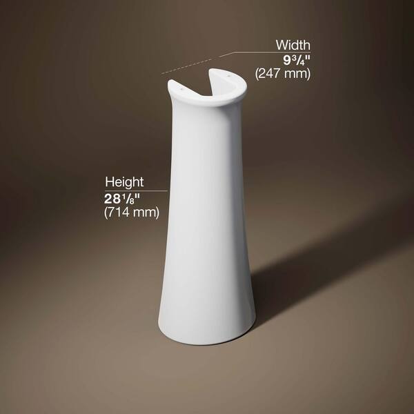 KOHLER Cimarron Vitreous China Pedestal in White K-2364-0 - The