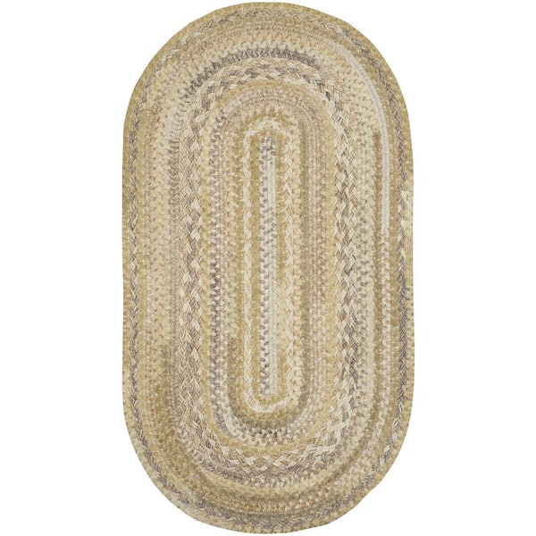 Harborview Natural 7 ft. x 9 ft. Oval Area Rug