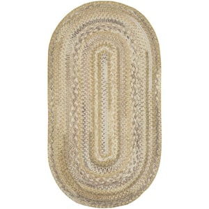 Harborview Natural 11 ft. x 14 ft. Oval Area Rug
