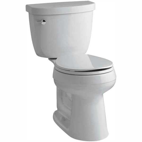 KOHLER Cimarron Comfort Height 2-Piece 1.28 GPF Single Flush Round Toilet with AquaPiston Flush Technology in Ice Grey