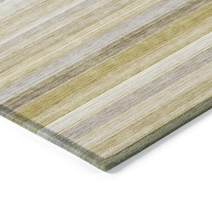 Chantille ACN535 Wheat 1 ft. 8 in. x 2 ft. 6 in. Machine Washable Indoor/Outdoor Geometric Area Rug