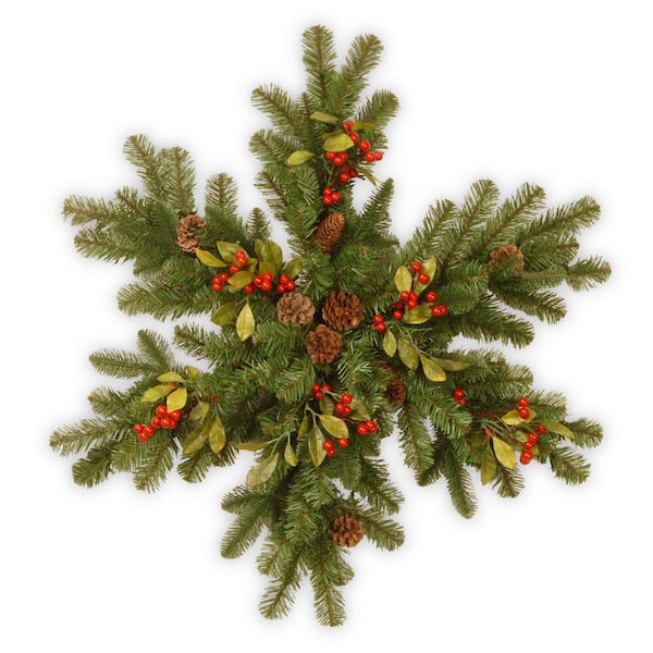 National Tree Company Decorative Collection Berry Leaf 32 in ...