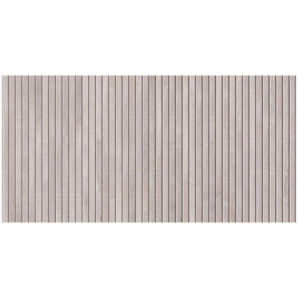 Gray 24x48 Matte Porcelain Wood Look Wall Tile