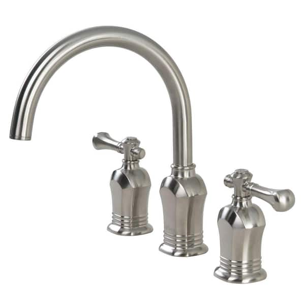 Unbranded Verdanza 2-Handle Deckplate Mount Roman Tub Faucet in Brushed Nickel