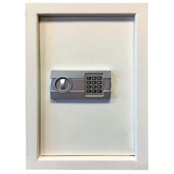 0.58 cu. ft. Wall Safe with Electronic Lock, Beige