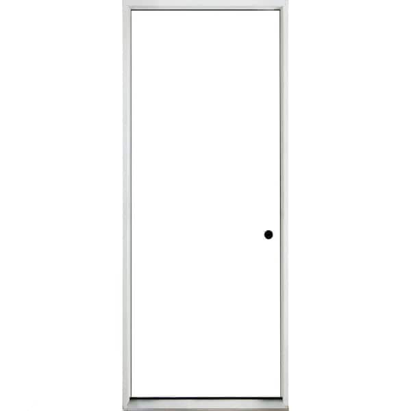 36 in. x 80 in. Primed Flush HB LHIS Composite 20Min Fire-Rated House-to-Garage Single Prehung Interior Door w/Nkl Hinge
