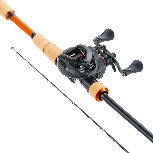 Rod and Fishing Reel Combo, 7+1 BB System, 7.0:1 Gear Ratio, Cork Handle, Ceramic Guides, IM7 Carbon Fiber Baitcasting
