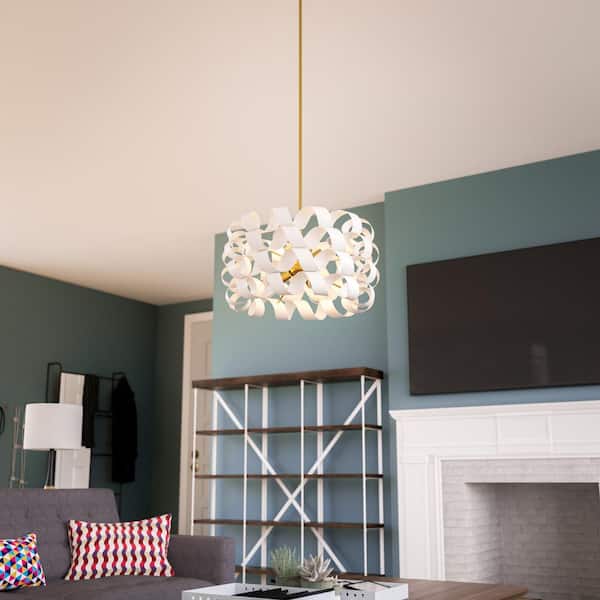 Manor Brook Mariana 6-Light White Pendant