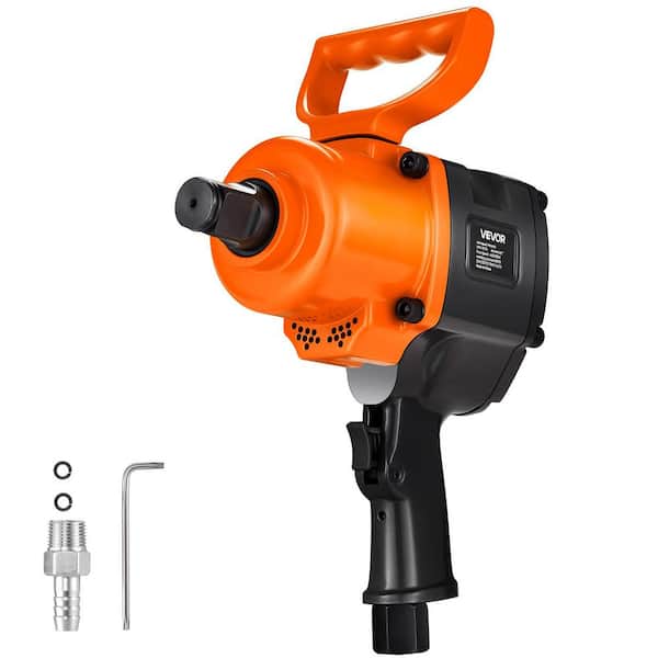 1 In. Air Impact Wrench, Up to 1200 ft-lbs. Torque, 16.4 lbs. Lightweight Pneumatic Impact Gun with Double Handles