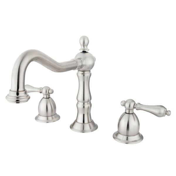 Kingston Brass Heritage 8 in. Widespread 2-Handle Bathroom Faucet in Brushed Nickel