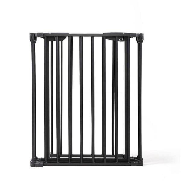 0.6 in. D x 22.04 in. W x 2.42 ft. H Black Metal Fence Rail (All Width 146.46 in.) (6-Piece)